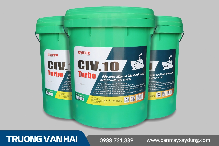 CIV.10 SAE 15W-40 - Dầu nhờn động cơ chuyên diesel CI-4 cao cấp