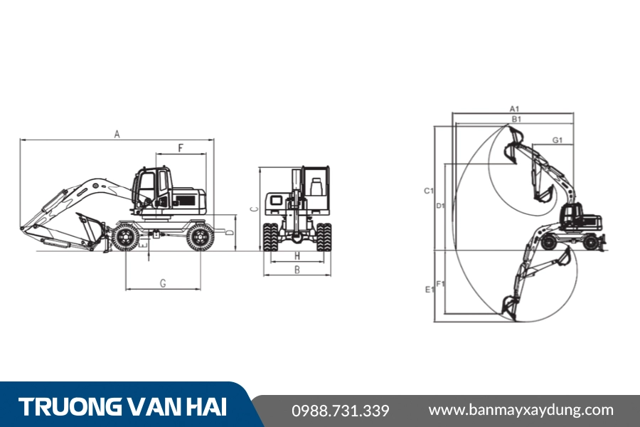 Máy đào bánh lốp LONKING CDM6210W