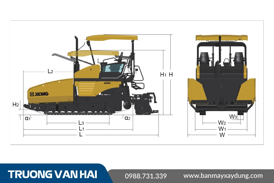 Máy rải thảm bánh xích XCMG RP603